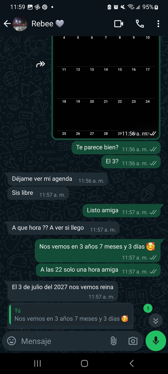 Antes nos veíamos todos los días, ahora es cada 3 años 
<a href="/RebeCarando/">RebkC</a>.