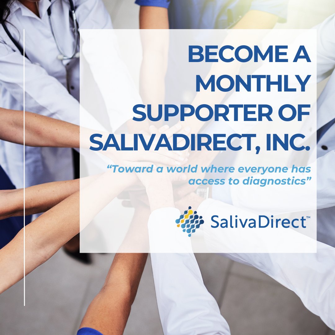 saliva_direct's tweet image. #SalivaDirect is happy to announce the launch of our Monthly Donation Campaign! Help support our mission of delivering innovative solutions to address global health challenges. Visit bit.ly/GBSDI to make a difference.

#SDIGivingCampaign #spitsquad #donation