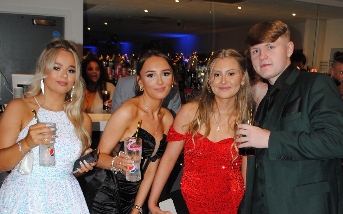 Ellie G, Millie McC, Alisha W and Mason J - PROM 2024 🎉🪩 #teamarmfield 🩵