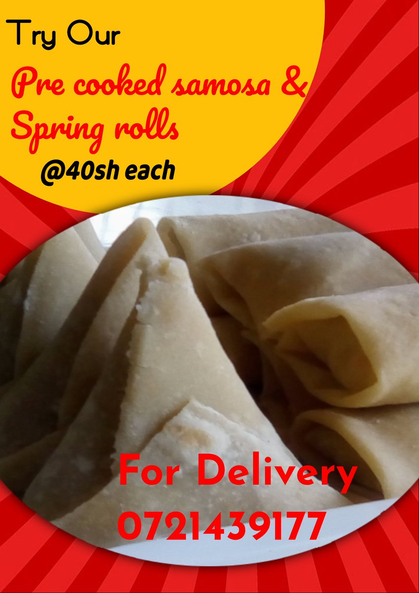Eddsula's tweet image. Nauza tea snacks for both home and office .. samosa cooked and pre cooked @40sh each 
Mahamri and mandazi @20sh each