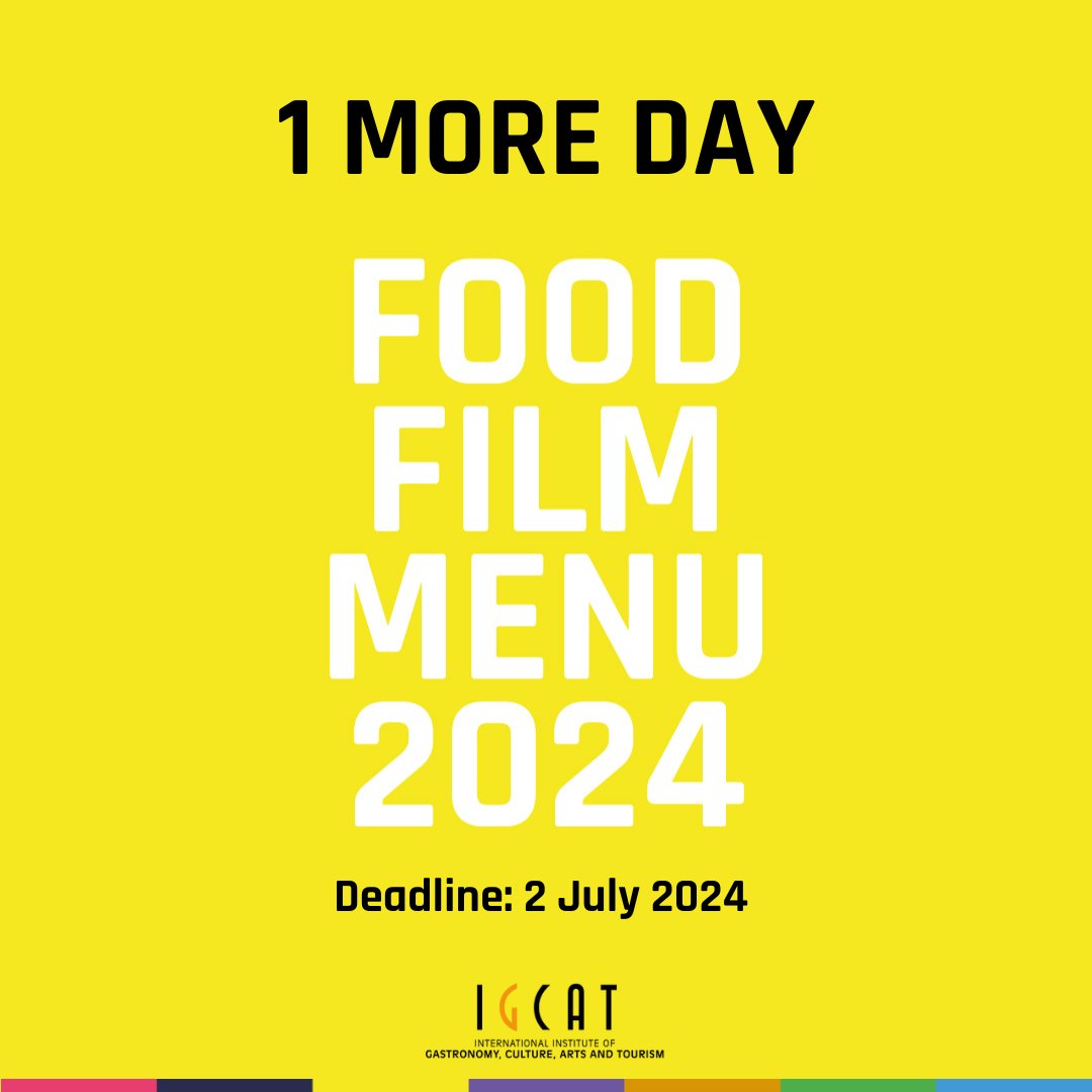 Have you submitted your film yet? You have 1 MORE DAY ‼️

The Food Film Menu 2024 competition - submit now!
igcat.org/food.../food-f…
Deadline: 2 July 2024 at 23:59h CET

#FOODFILMMENU #IGCAT #FOODFILMMENU2024 #FFM2024