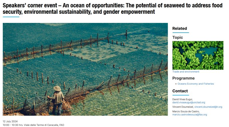 Safe_Seaweed's tweet photo. 🌊 Save the date: "An ocean of opportunities: The potential of seaweed to address food security, environmental sustainability, and gender empowerment", July 12th, 10.00 AM (CET)! 📅

Learn more and save to calendar: https://t.co/WSsnJIb4Xb

#GlobalSeaweedCoalition https://t.co/UDo5dRo3w4