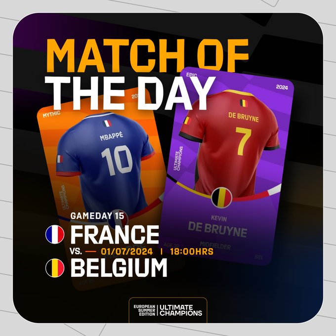 Unagi_studio's tweet photo. A battle between two giants, but only one can move forward

France 🇫🇷 vs Belgium 🇧🇪

Who do you think will win? https://t.co/A8R8GVxPyc
