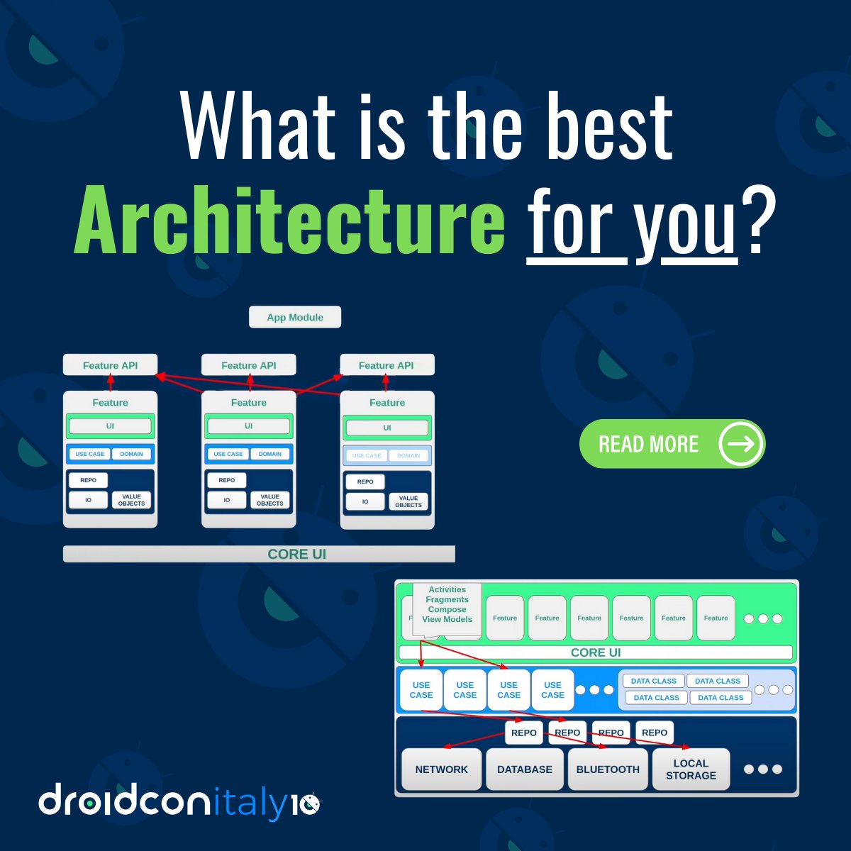 Droidconit's tweet image. What is the best Architecture for YOU? 

👉 youtu.be/QdFs_abQfGc

@PetarLjubic92 &amp;amp; @RittmeyerW explain it to you on our YouTube channel, don&apos;t miss it 👀 

#AndroidDevelopment #ProjectArchitecture #BeyondLayer #CleanArchitecture #MobileDevelopment #TechTalks #DeveloperLife…