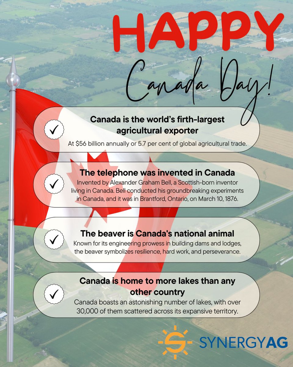 Happy #CanadaDay! 

What a beautiful place to call home 📍 

#synergyag #rootsyoucancounton #CanadaDay #agriculture #farming #saskatchewan #home