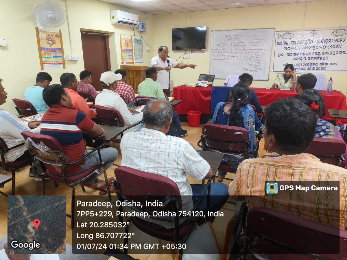 OdishaFisheries's tweet photo. 1st Batch Skill upgradation training for Inland Fish Farmers at #BWTC, Paradeep. Investing in our people to deliver excellence and stay updated with the latest Farming practices and technologies. #SkillUpgradation #TrainingAndDevelopment #SkilledFishers https://t.co/bxslW4oqjb