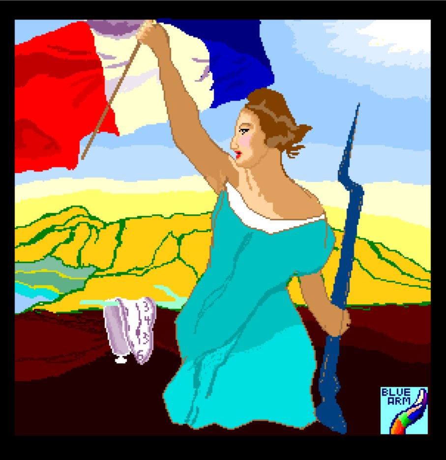 pixel art
fusion 01

Romanticism
Delacroix
Liberty Leading the People

Surrealism
Dali
The Persistence of Memory