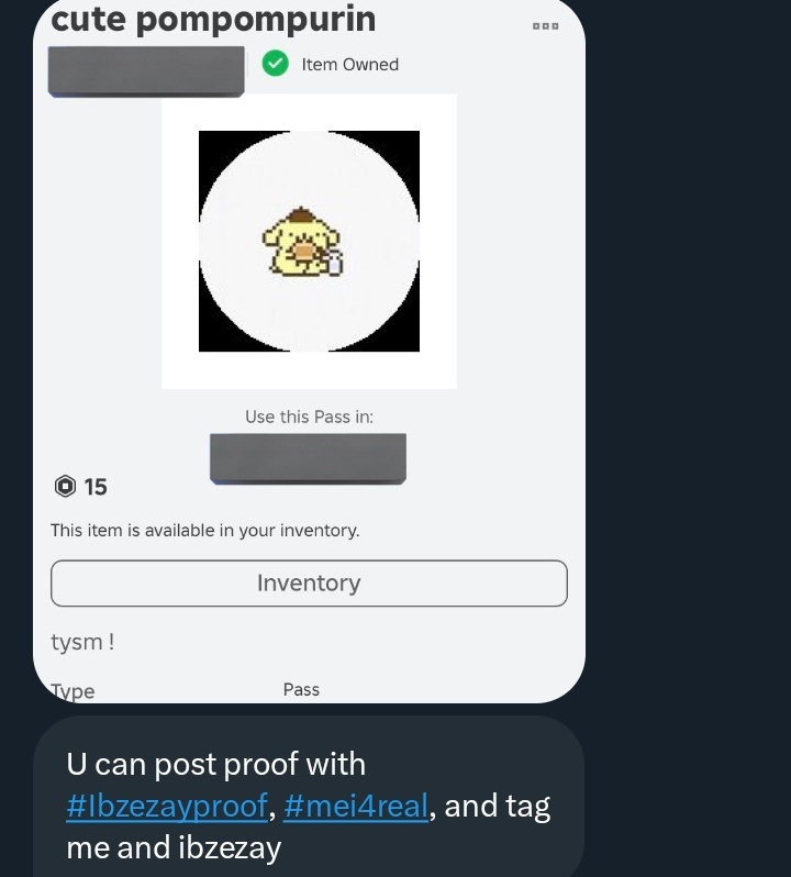 I won a giveaway from <a href="/Ibzezay/">𝑰𝒃𝒛𝒆𝒛𝒂𝒚 DMTS 🌼👛🍒💙🌹☁️🎧</a> and received the prize from <a href="/luvhxmei/">ꔫ</a> , tysm 💗