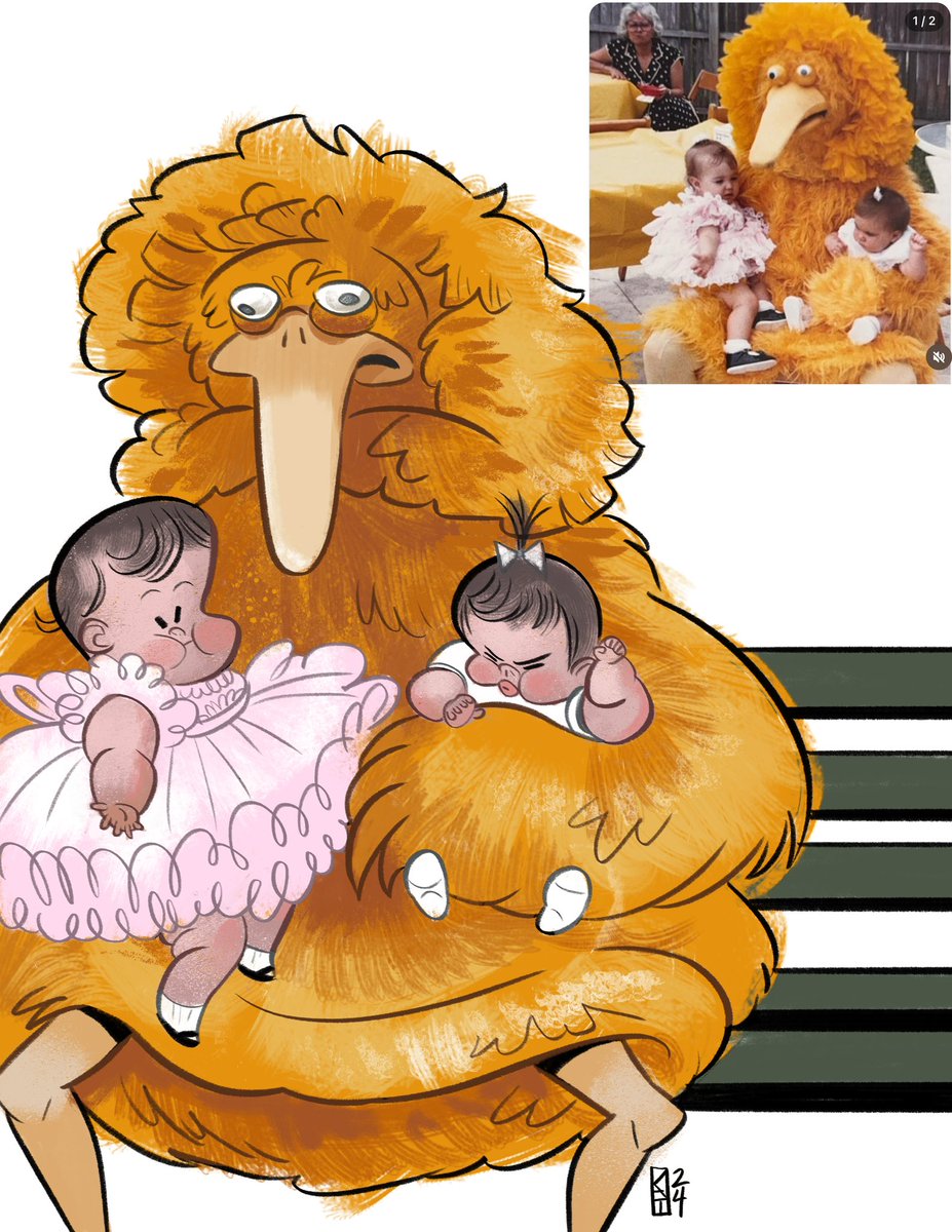 kathudsonart's tweet photo. Ever see something you have to draw immediately?
#akwardfamilyphoto #sesamestreet #blunderyears #discountmuppet #sadkeanu #bigburd https://t.co/tMrctKqIcx