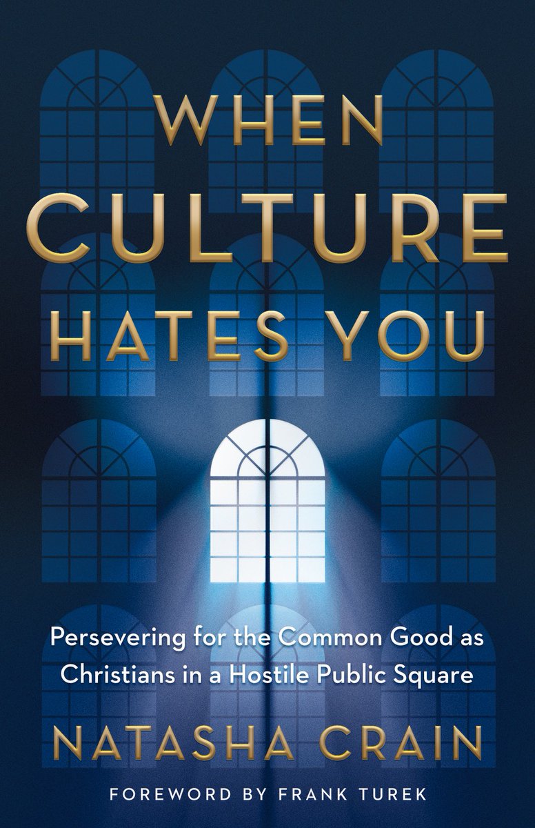 Natasha_Crain's tweet photo. BOOK ANNOUNCEMENT!

I’ve been buried in the process of writing a new book over the last few months. I just finished it, and TODAY is the day I get to tell you for the first time what it’s all about…and reveal the cover too!

It’s called When Culture Hates You: Persevering for the Common Good as Christians in a Hostile Public Square.

There are so many people both in and out of the church today trying to convince Christians that we need to keep our voices and values to ourselves--that when we don't, we're "imposing" our values on others, we're being too "political," people won't want to hear the gospel because they don't like us, Jesus didn't tell His followers to change the Roman Empire so we shouldn't seek to change society either...and other problematic (and unbiblical) ideas.

In short, my new book is here to say that thoughtful and committed Christian influence in the public square is needed more than ever—even when we’re hated for it, as is increasingly becoming the case.

***Here’s the fuller description from the back cover:***

Jesus Warned the World Would Hate Christians
“If the world hates you, know that it has hated me before it hated you” (John 15:18).

As cultural hostility toward Christianity intensifies, many Christians have grown more reluctant to advocate for biblical values in the public square. But our perseverance for the common good—a good defined by God alone—is more important than ever in a culture that embraces darkness.

When Culture Hates You is a call for Christians to unashamedly pursue righteousness in society out of our love for others. In this timely resource, author Natasha Crain will help you

--make sense of cultural hostility by better understanding the roots of secular outrage on issues like Christian nationalism, social justice, abortion, transgenderism, and sexuality
--advocate for the godly functioning of society with greater biblical, cultural, and civic understanding
--take concrete action for the common good with more than 35 practical ideas to get you started

As Christians, our calling is to speak truth in the face of hostility. Not because we want to “war” with culture but because we love both God and others.

***End back cover***

The book hasn’t been designed yet, so I don’t have pretty table of contents pages to share, but I want you to see what’s in the book so I’m putting screenshots from my Word doc in the comments (two pages—look for each one).

I’ll have a fancy web page on my site and all that eventually to more formally market the book, but for now, I couldn’t wait to get the word out a bit. It doesn’t release until March 11, which I know sounds like the very distant future, BUT if you know you’ll want paperback, it would help me a lot if you’d go ahead and pre-order now so it starts getting listed on various Amazon categories. (I'm pretty sure Kindle and audio versions will be available but they aren't there yet.)