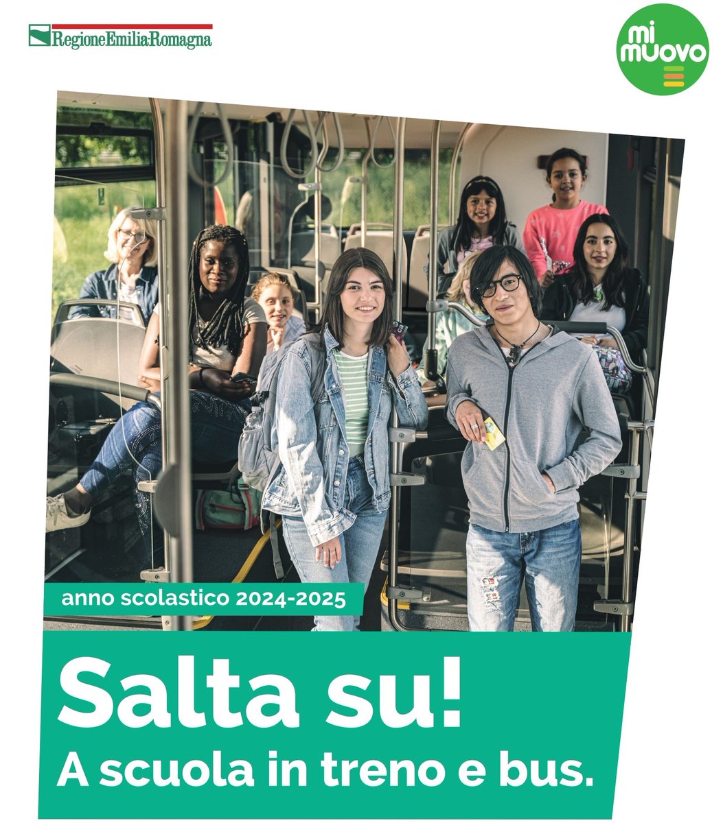 RegioneER's tweet photo. #Trasporti. “#SaltaSu!”, confermati anche per il prossimo anno scolastico 2024-25 gli #abbonamenti gratuiti su #bus e #treni regionali per #studentesse e #studenti dell’#EmiliaRomagna. La #notizia 👉 https://t.co/a8aVSMkXRz https://t.co/GI0JdPpqR7