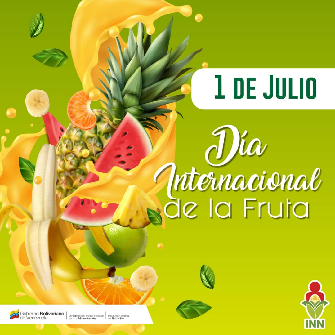 Hoy, #1Jun, celebramos el Día Internacional de la Fruta, una fecha para recordar la importancia de estos deliciosos y nutritivos alimentos en nuestra alimentación.

#AgarraDatoCome4S

#JulioDeVictoria
