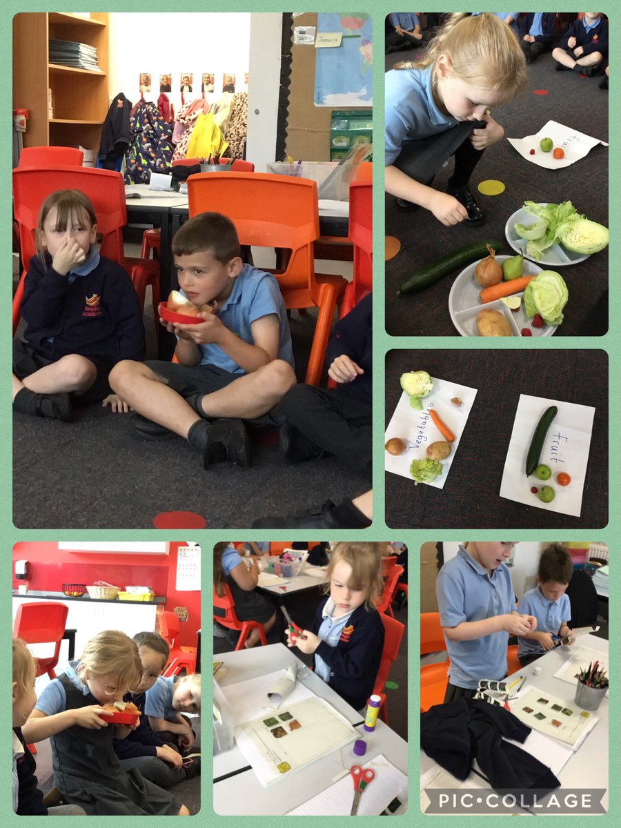 In science today we explored fruit and vegetables. We categorised them and used our sense to smell and taste them. <a href="/Inspire_Ashton/">Inspire Academy</a> <a href="/_InspireScience/">Inspire Science</a>