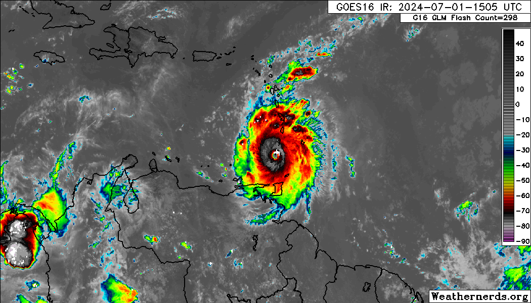 The U.S. National Hurricane Center has placed Jamaica under a Hurricane Watch as of their 10 AM update on Category 4 Hurricane Beryl, with maximum sustained winds of 140 mph. This feels like Hurricane Ivan in 2004 and Hurricane Dean in 2007. Stay informed and be prepared.