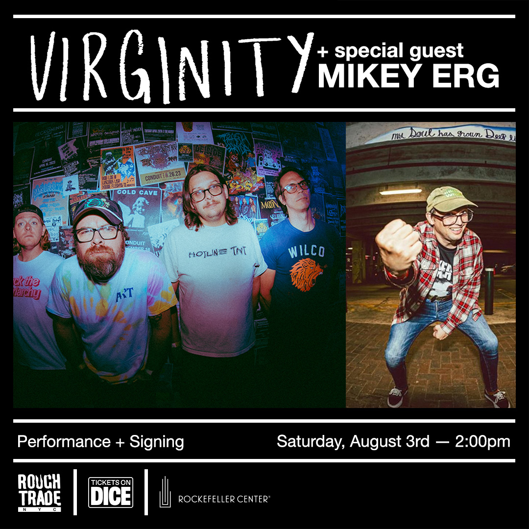 LIVE EVENT

Virginity + <a href="/Mikeyerg/">Mike Yannich</a> will be appearing in person at Rough Trade NYC on Saturday, August 3rd at 2pm, for a split live performance to celebrate Virginity's new album 'Bad Jazz' out now on <a href="/smartpunk/">Smartpunk</a> 

link.dice.fm/u2e12fd5ebe4