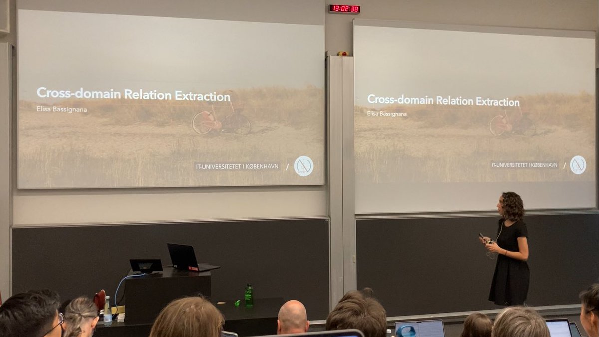 NLPnorth (@nlpnorth) on Twitter photo Congratulations to our Dr. <a href="/EliBassignana/">Elisa Bassignana</a> for defending her thesis “Cross-domain relation extraction”! Very well-deserved and looking forward to your next steps! 🥳 Congratulations to our Dr. <a href="/EliBassignana/">Elisa Bassignana</a> for defending her thesis “Cross-domain relation extraction”! Very well-deserved and looking forward to your next steps! 🥳