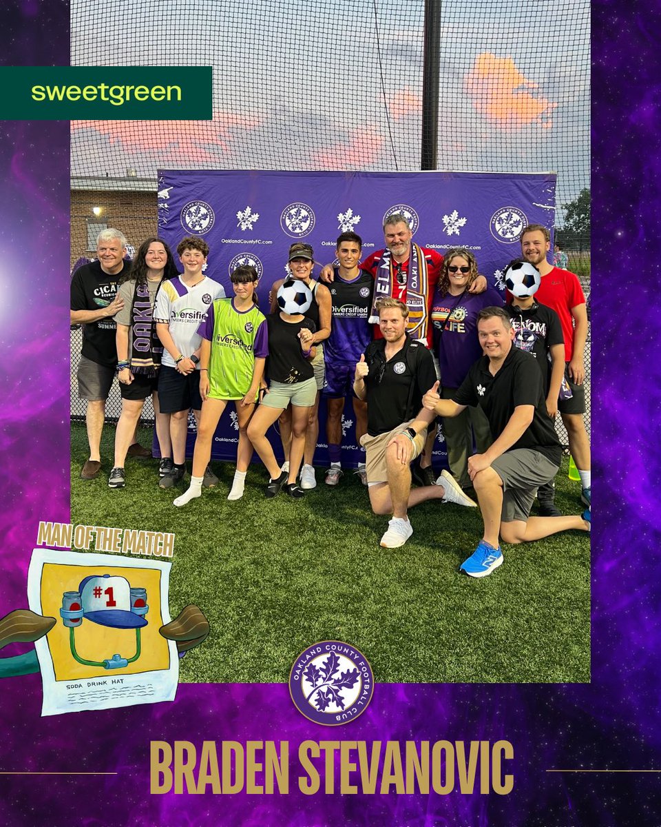 Braden Stevanovic earns our <a href="/sweetgreen/">sweetgreen</a> 'Man of the Match' honors for recording a brace in Saturday night's victory! ⚽️⚽️

His first goal(s) of the season and the game-winner! Great stuff, Braden! 👊🏼

#BleedPurple