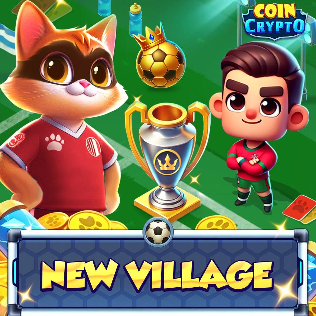 Coincrypto_game's tweet photo. 🏡 New Village Unlocked: Euroville! 🏡

➡️ Play now: https://t.co/eDYlLl6Yer

Hey CoinCrypto Warriors!

🏠 We're excited to announce the release of our latest village Euroville, in CoinCrypto! ⚽️

🔥 This new village is decorated in a football style to join in the fun of the ongoing Euro season. Build your village, collect stars, and enjoy the football-themed experience.

⚡️ Join CoinCrypto now and start building in Euroville today!

Website: https://t.co/OIXxfOTzAO
Twitter: https://t.co/y5TIHJzTV1
Announcements: https://t.co/8ul8GMKx2B
Group Chat: https://t.co/vri9UU9WOf
Discord: https://t.co/2v0FZy6qRL

#CoinCrypto #NewVillage #Euroville #FootballTheme #GamingCommunity