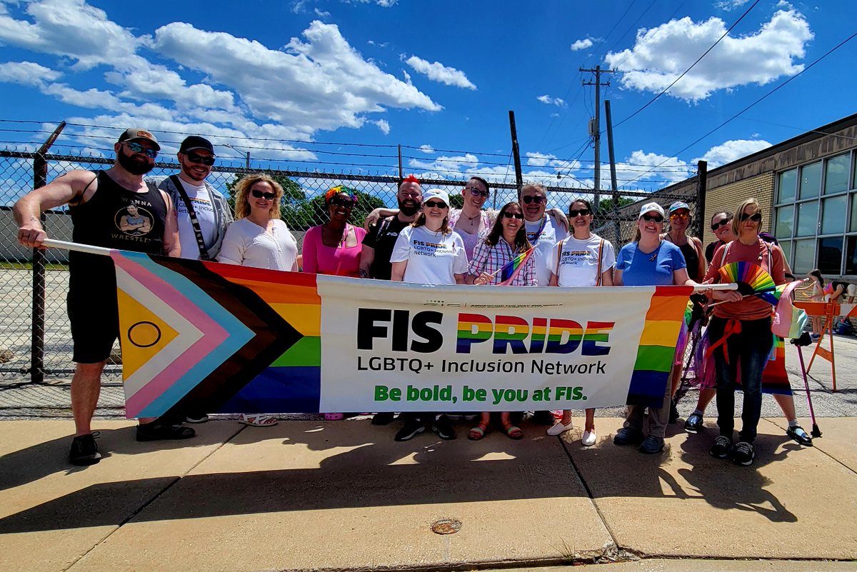 FISGlobal's tweet photo. FIS Pride, our LGBTQ+ Inclusion Network, led a month full of programming in celebration of #PrideMonth. See how our colleagues came together across the globe to celebrate love, diversity and inclusion. #FISPride https://t.co/X9qIukx7UK