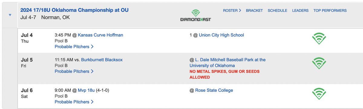 Off to OKC soon to play at the Perfect Game 17/18U Oklahoma Championship at OU this week. Not sure which game I’ll pitch yet. I’ll update before I do. <a href="/ncsa/">NCSA College Recruiting</a> @FASTbaseballCO <a href="/colethomasfast/">Cole Thomas</a> <a href="/ACBaseballGames/">Area Code Baseball</a> <a href="/IFGoons/">Immediate Future Goons</a> #uncommitted