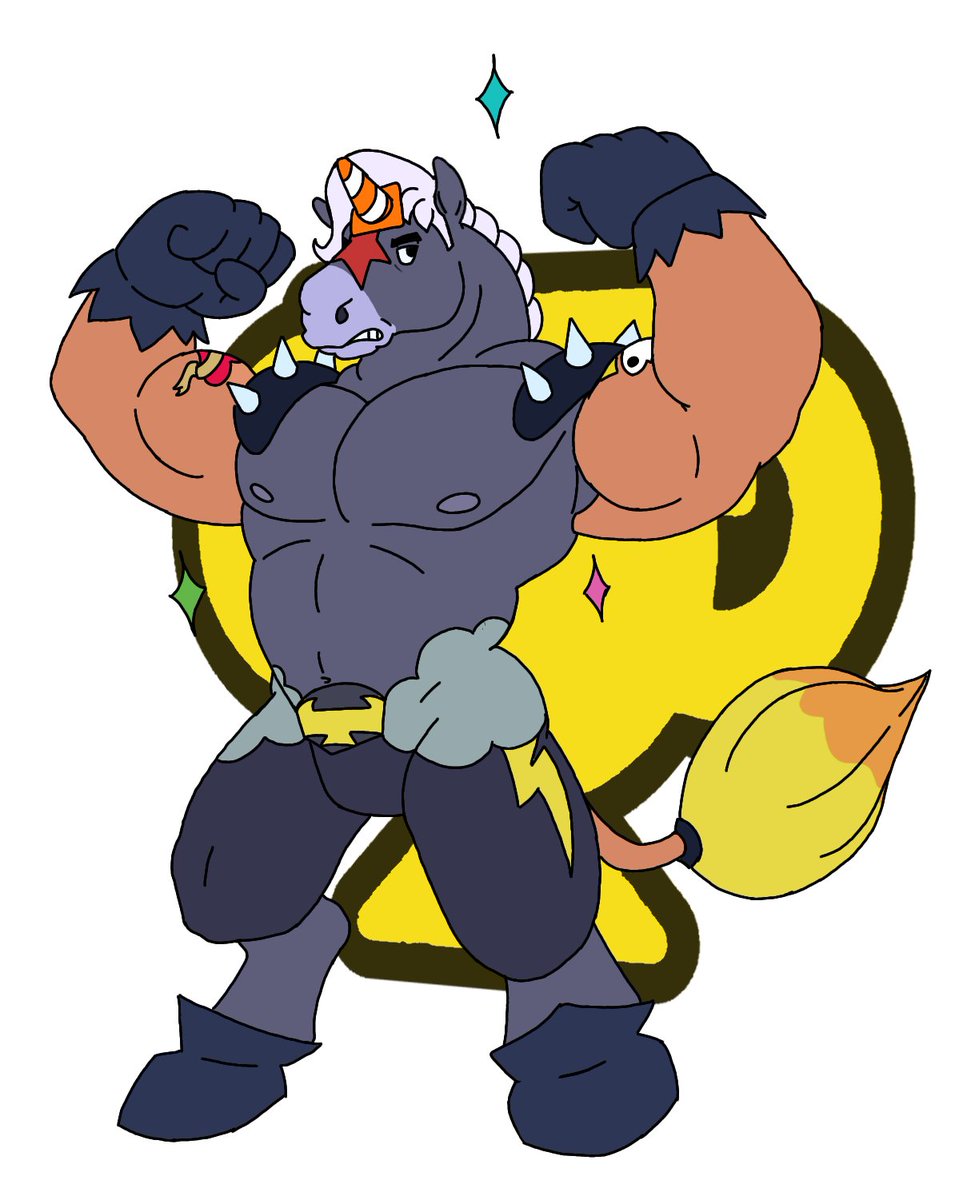 CinnamonHoss's tweet photo. Sparkles...is Berry time. Wanted to try a different style this time. Based on his alt skin from Brawl Stars #furry #furryart https://t.co/YrdA12E6II