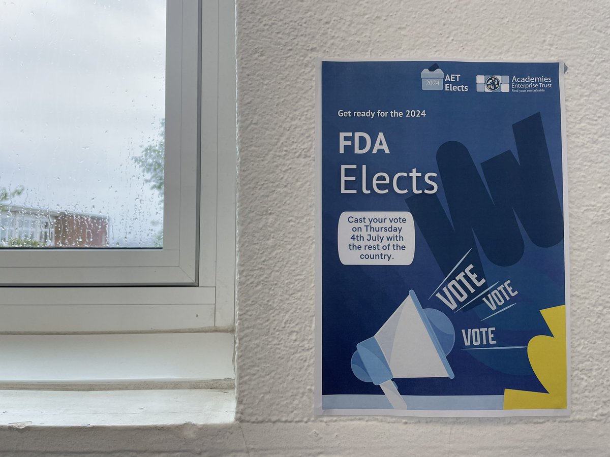 FDA pupils are voting this week in our own mock General Election! Pupils will receive simplified manifestos from the main parties running in FDA’s constituency, and assemblies will take place throughout the week. Results come in on Thursday!

#FDAElects #AETElects 
@AETAcademies