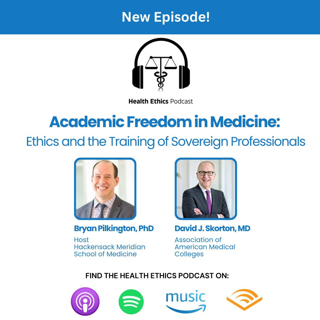 Thanks to <a href="/HMHSchoolofMed/">Hackensack Meridian School of Medicine</a> for having me on the <a href="/HealthEthicsLab/">Health Ethics Lab</a> podcast! We discussed the importance of academic freedom, particularly in medicine — a subject close to my heart. spreaker.com/episode/academ…