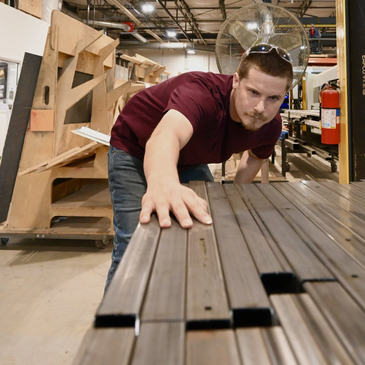 ShowFab's tweet photo. A huge congratulations to Dom on his well-deserved promotion to CNC Night Shift Manager! 🎉We have no doubt you’ll thrive in this new role.
.
.
.
#ShowFab #fablife #CNC #dreamteam #teamgoals #employeespotlight #fabricator https://t.co/n2LwKYIezC