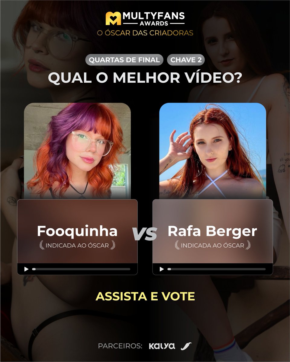 multyfansawards's tweet photo. @fooquinha_  vs @bergerclub_

Consegue imaginar quais vídeos elas indicaram? 👀

Assista agora e vote https://t.co/ArO6hhY2yR 🔥 https://t.co/s5r2HE6GaE