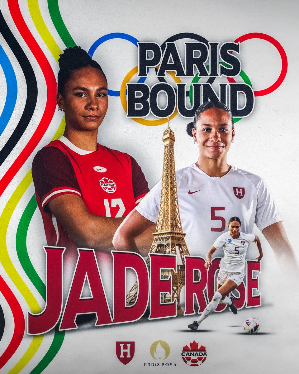 𝑱𝒂𝒅𝒆 𝑹𝒐𝒔𝒆 is heading to the Olympics! 🇨🇦⚽️

Rose will represent Canada with <a href="/CANWNT/">CANWNT</a> when they defend their gold medal in Paris! 

Congratulations, Jade! 
📰| tinyurl.com/2pezd6vd
#OneCrimson | #GoCrimson | #Paris2024