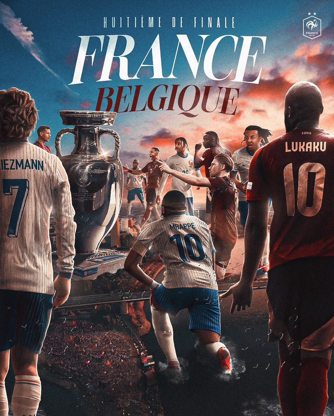 francediplo_ES's tweet photo. #FRABEL | ¡Hoy, Francia se enfrentará a Bélgica en su primer partido de octavos de final de la #Eurocopa2024!

¡Vamos, Francia! 💙🤍❤️

#AllezlesBleus #EURO2024 https://t.co/OuDqhsv16C
