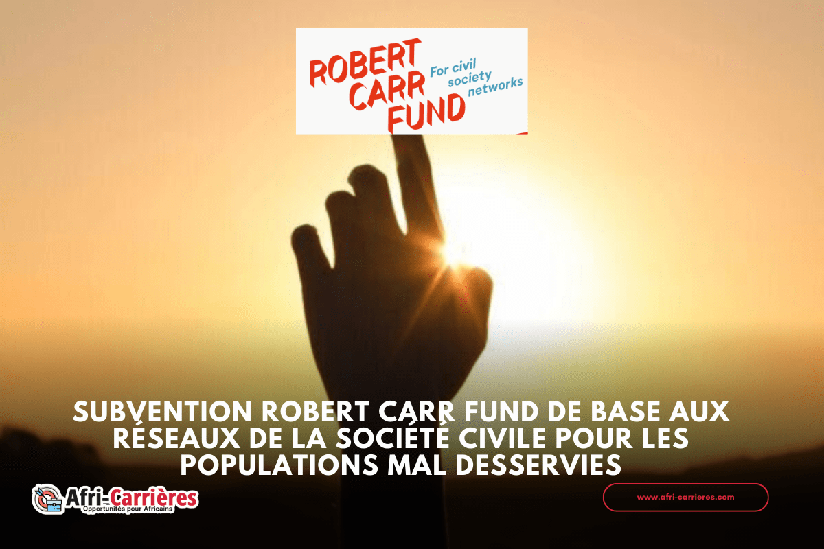 africarriere's tweet photo. Subvention Robert Carr Fund 2025-2027 de base aux réseaux de la société civile pour les populations mal desservies - https://t.co/xkxtbN7e5g - La Subvention Robert Carr Fund invite les réseaux mondiaux et régionaux de la https://t.co/YSasLUkjku