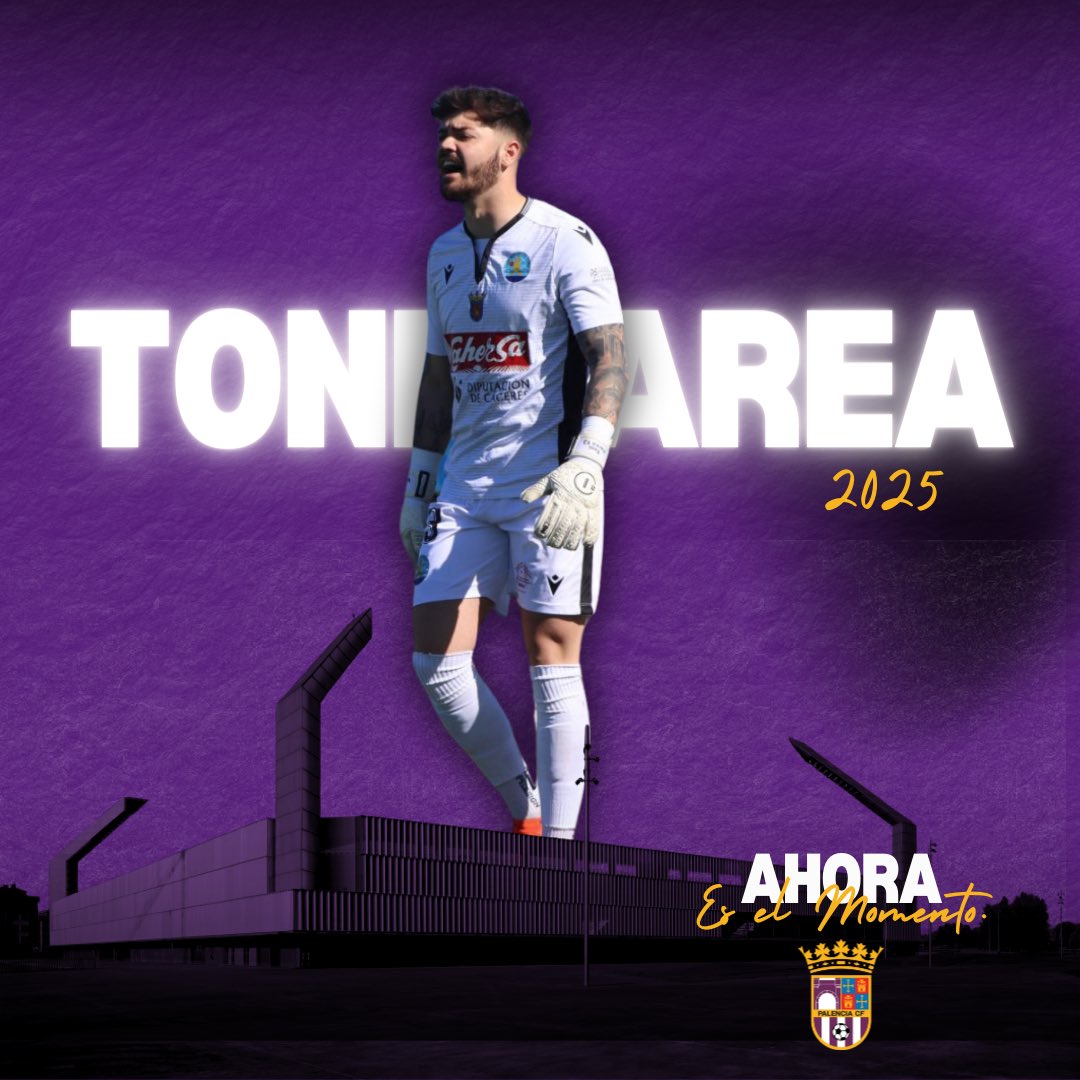 🟣OFICIAL| Toni Varea, firma en el Palencia CF hasta el 2025, con una opción de un año más. 

palenciacf.com/post/comunicad…

¡AHORA, es el Momento!

¡VAMOS MI PALENCIA, VAMOS CAMPEÓN!