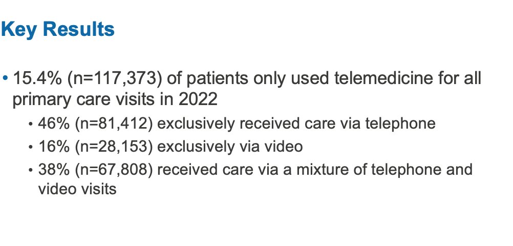 Our Research Fellow Aaron Tierney will be presenting new findings about <a href="/kpnorcal/">KPNorthernCal</a> patients who used only #telemedicine for #primarycare visits in 2022. Those in Baltimore for Academy Health #ARM24 can catch it during the 11 a.m. telehealth session in Rm. 307.