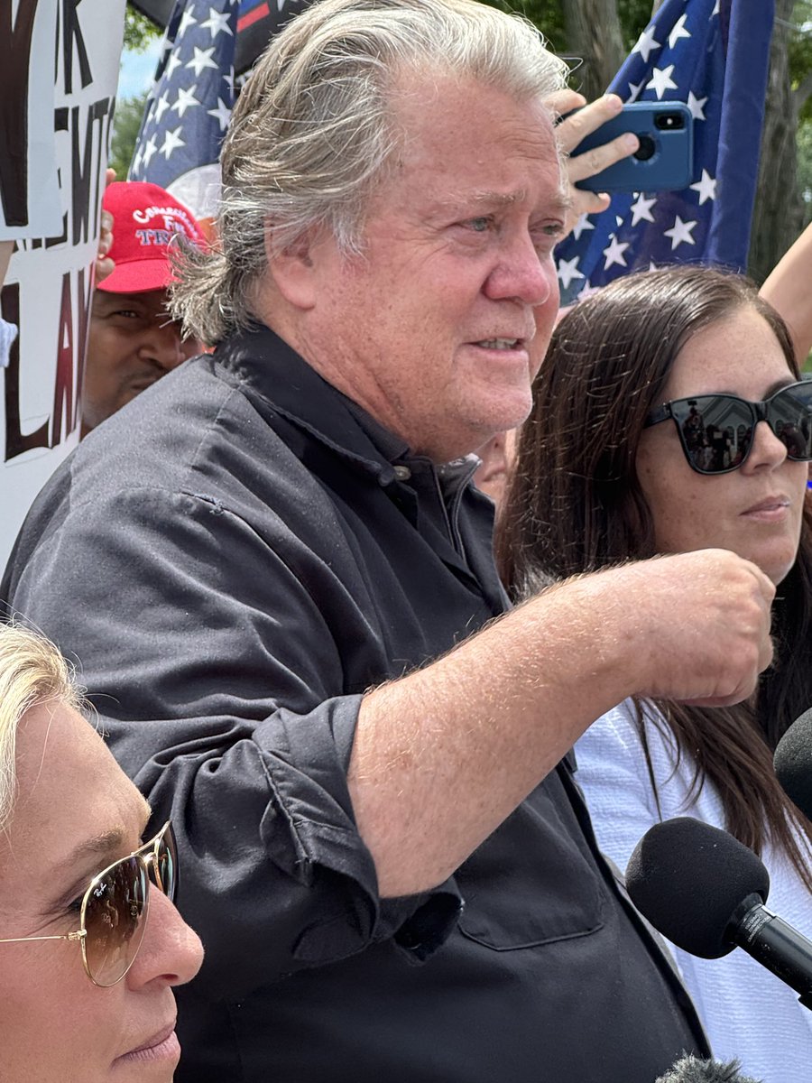 Steve Bannon arrives outside federal prison in Danbury, CT where he will begin serving a four month sentence for contempt of Congress