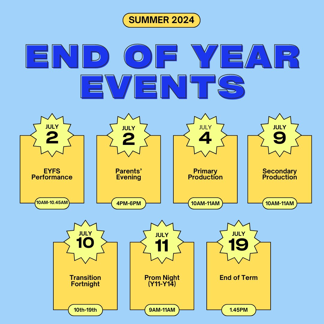 📆 There are so many wonderful events to look forward to this month! Please contact the school office for further details if needed