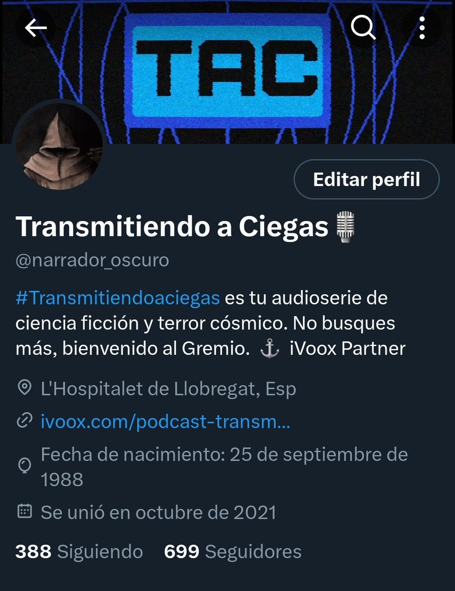 Transmitiendo a Ciegas tweet media
