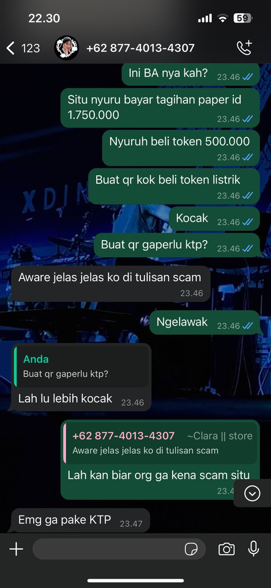 cashieshere's tweet photo. @jndicollite Minta ss akun shopee dan gopay, nyuruh beli token 500k alasannya itu kode utk buat qr 🤣
Trs ngirim tagihan paper 1.750.000 biar cc temen w ketarik.
Trs kirim foto kntolnya yg jelek najong pede bgt. Muhamad rizky gblok wkwkwkwk https://t.co/bW6Luys2MM