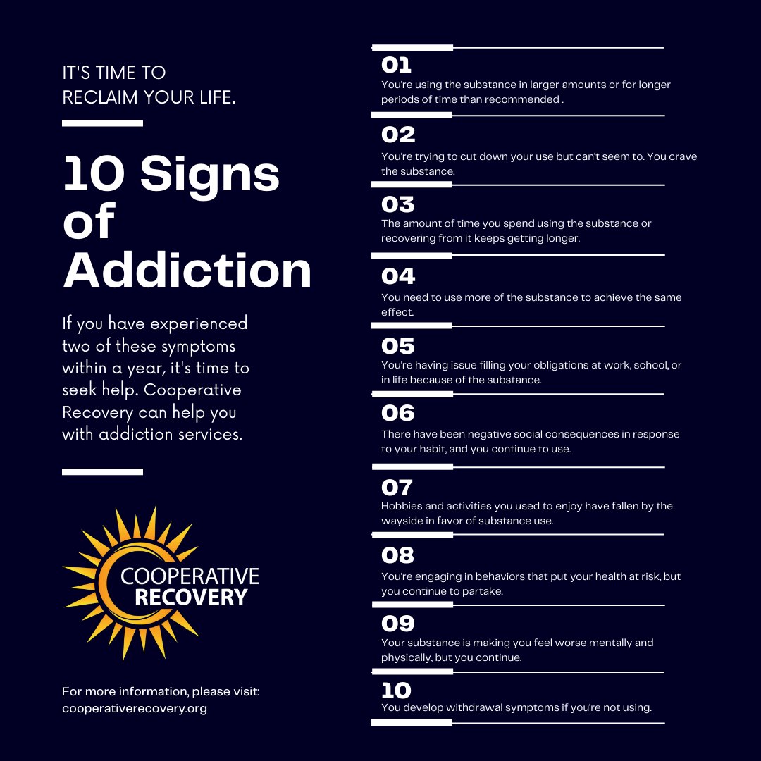 When does a habit become an addiction? There are a few signs to look for. If you or someone you know is struggling, we are here to help with free drug and alcohol assessments. Call us today at (615) 743-1604 —  All TennCare plans welcome. We want to help you reclaim your life!