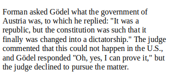 Meanwhile, Kurt Gödel is telling US citizens from somewhere:

I've told you!