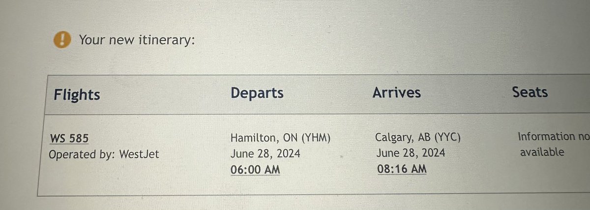 Hey <a href="/WestJet/">WestJet</a> you gave us a new itinerary for a cancelled flight - but it takes place in the past? We can’t get through via phone. Help?