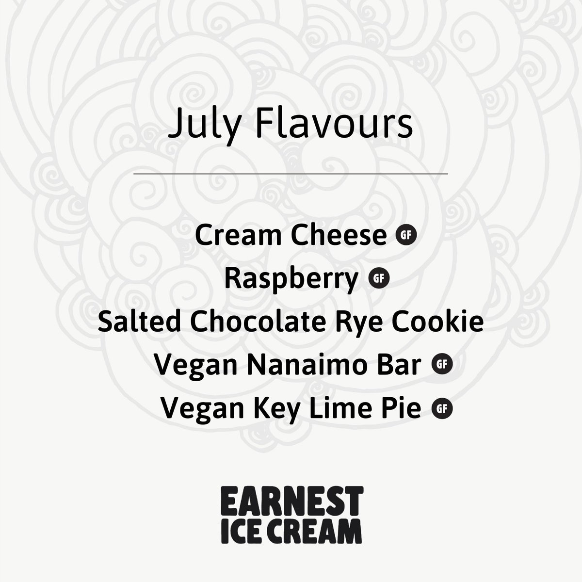 Earnesticecream's tweet photo. July just got sweeter. Here's whats scooping this month 🥄. Tag who you want to try one of these flavours with. 👇 https://t.co/t4kzjsqvlr