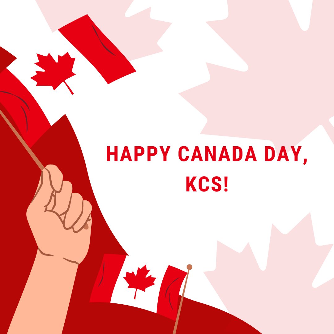 KCSMatters's tweet photo. Happy Canada Day from KCS! Wishing everyone a day filled with memorable moments. 🍁❤️ #CanadaDay https://t.co/j78U0vr1LA