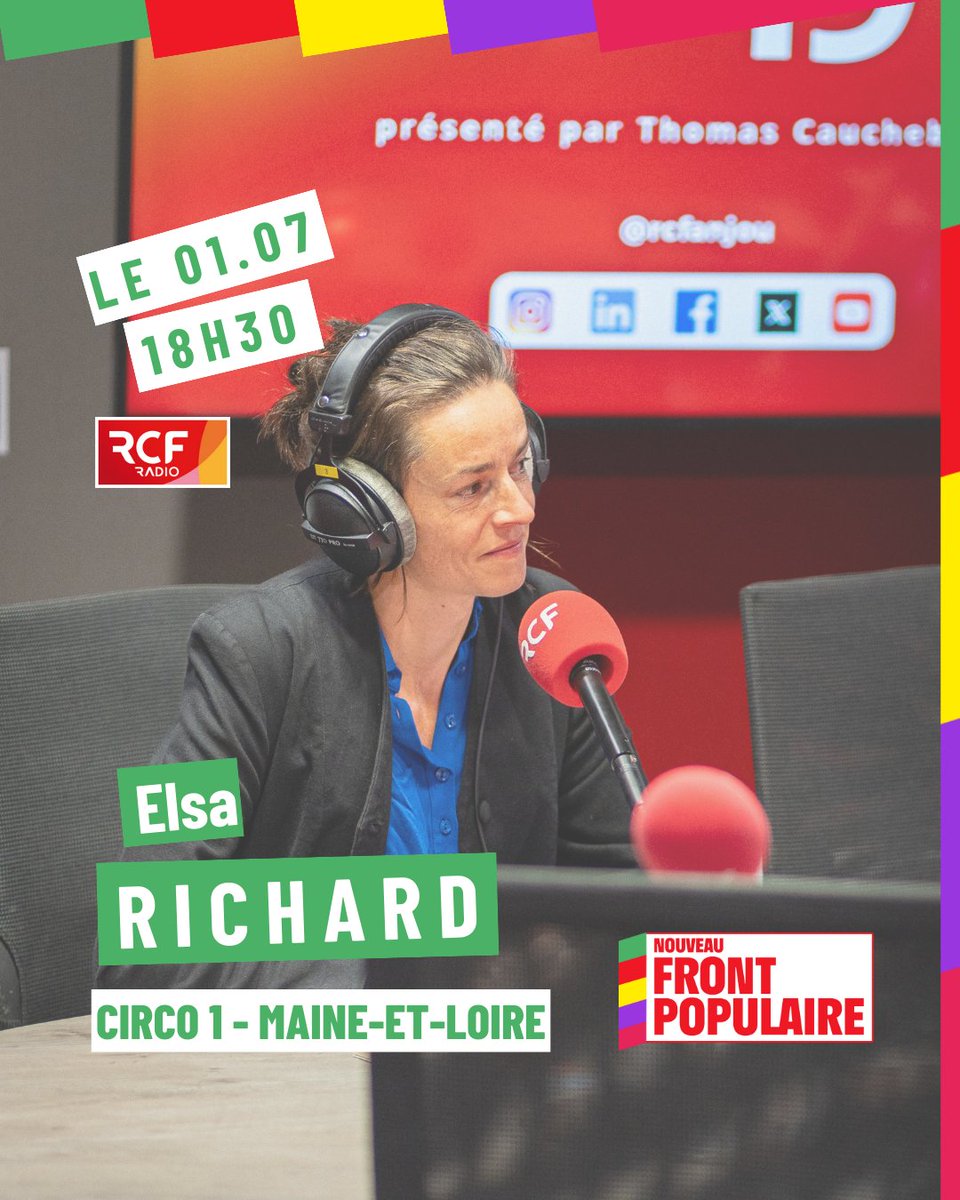 _elsarichard's tweet photo. đ Ce soir dĂ©bat en direct sur RCF Radio đ
đ
Le 01.07 Ă 18h30 đ
Branchez-vous sur @RCFANJOU đ» FrĂ©quence 88.1 ou sur https://t.co/4RgityYq1B
đą #ElsaRichard #Ălections2024 #Angers #NouveauFrontPopulaire #RCFRadio #DĂ©batPolitique #circo4901
Merci de votre soutien ! https://t.co/SsIUD41k1s