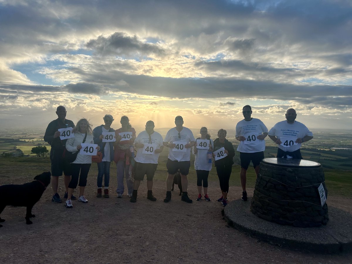 Pete’s pals!

What a fantastic evening the team had accompanying Peter Heap on his 40th Wrekin walk.

Pete is walking up the hill 100 times in 2024 to help raise money for The Veteran’s Wellbeing Hub at Telford Mind: jonlee.co.uk/petes-wrekin-1…

#jonleelife #charity #mind #wrekin100