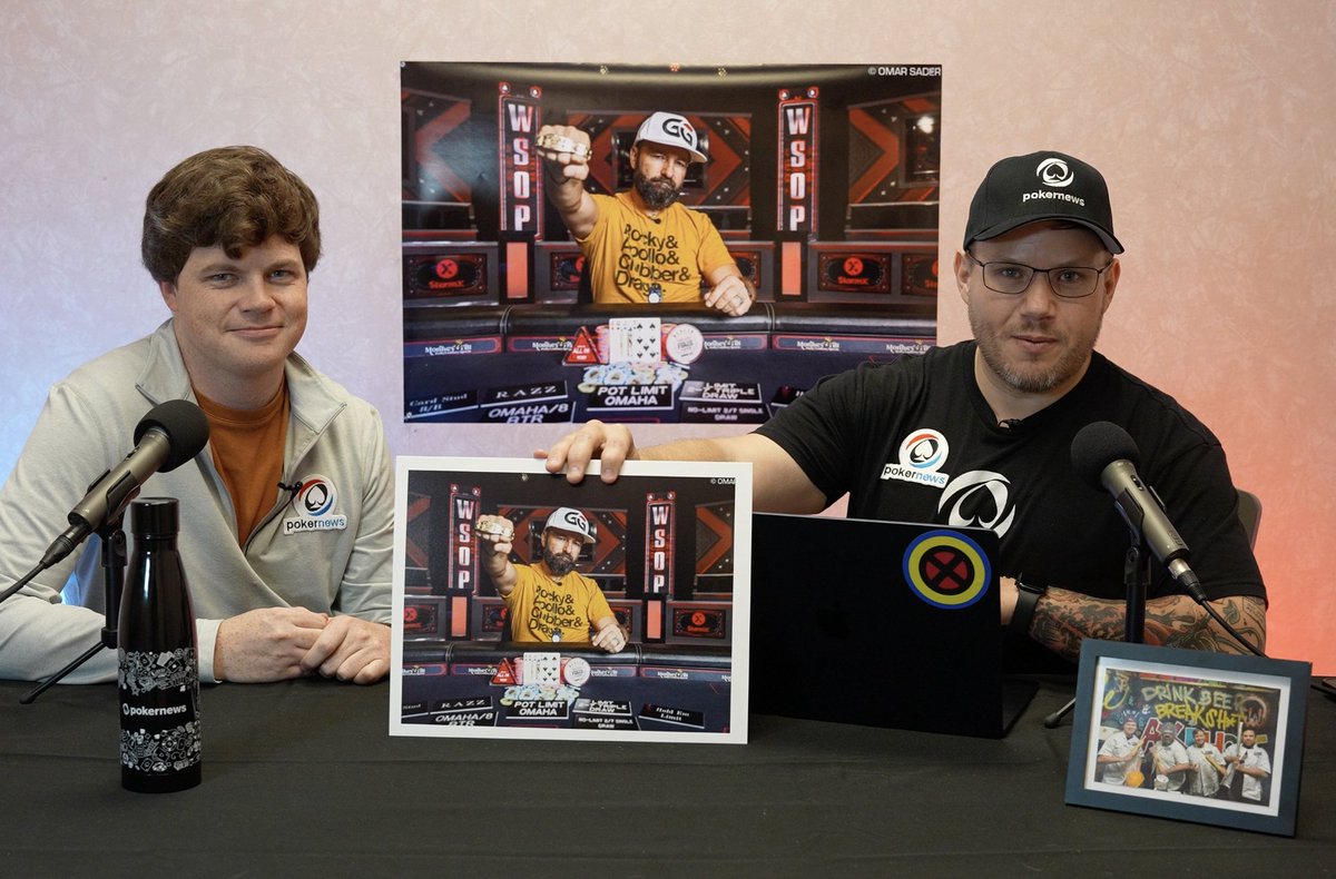 ChadAHolloway's tweet image. 🎁 | Time for a @PokerNews Podcast giveaway!

Want to win this signed @RealKidPoker winner's photo from his 7th @WSOP bracelet win?

Simply retweet this post for a chance to win. Will choose random winner next week.

Listen/watch episode here 👇

pokernews.com/podcast/pokern…