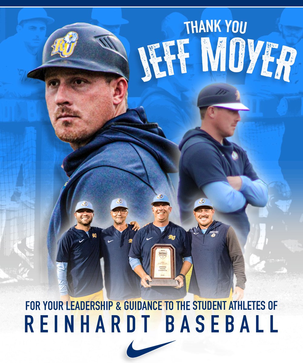 RUBaseballAAC's tweet photo. So thankful for @JeffMoyer41 and the work he put in to helping us become one of the top programs in the NAIA. We all know his next step will be successful but will miss him and his family at the park each day. Thanks again coach. @RU_Eagles @NAIABall https://t.co/3EHXKuZl0Y