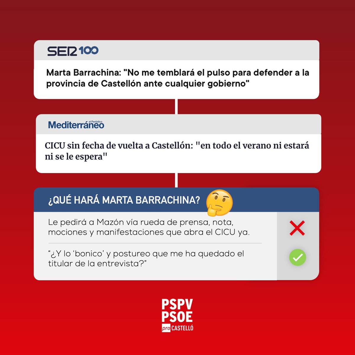pspvprocs's tweet photo. Por desgracia, el titular de prensa se quedará en eso, en un titular lleno de #PPostureo.
¿Hará lo mismo hace con el Gobierno de España con su jefe? Ni se atreverá. Nada que nos sorprenda.
Necesitamos una diputación que defienda de verdad a la provincia de Castelló. https://t.co/sTVZFpo6cK
