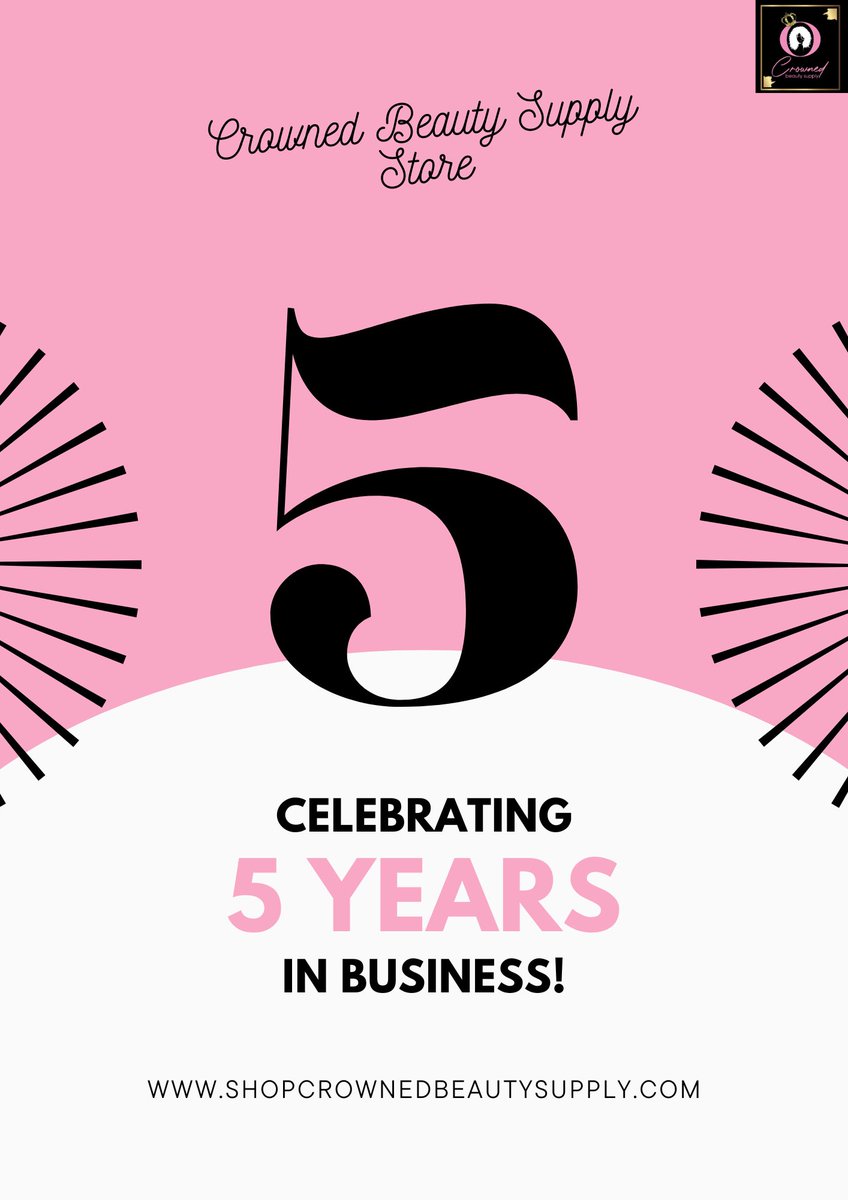 WE TURNED 5!! 🥳 “According to the SBA, only 50% of small businesses survive 5 years.”

We are so grateful to still be in business 5 years later. WE LOVE OUR ROYALS!! Your support means the world to us! 

Enjoy FIFTY PERCENT OFF TODAY!! Code: FIVE 🥳🥳🥳🥳🥳
