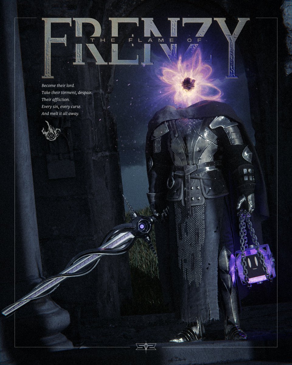 _skyslash_'s tweet image. The Flame of Frenzy - fan art for @ELDENRING made in #b3d #cyclesrender